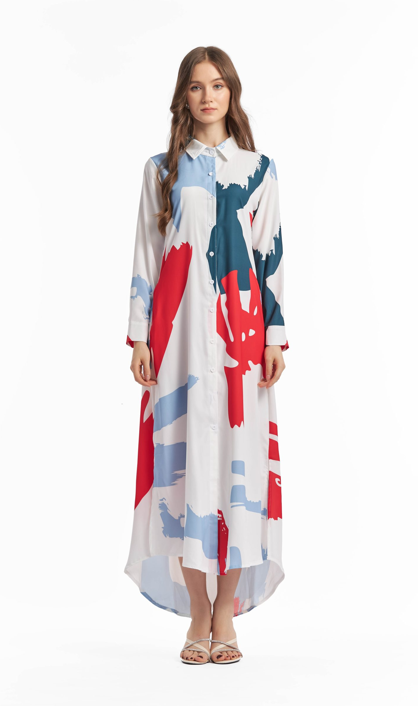 Vibrant Brushstroke Long Dress