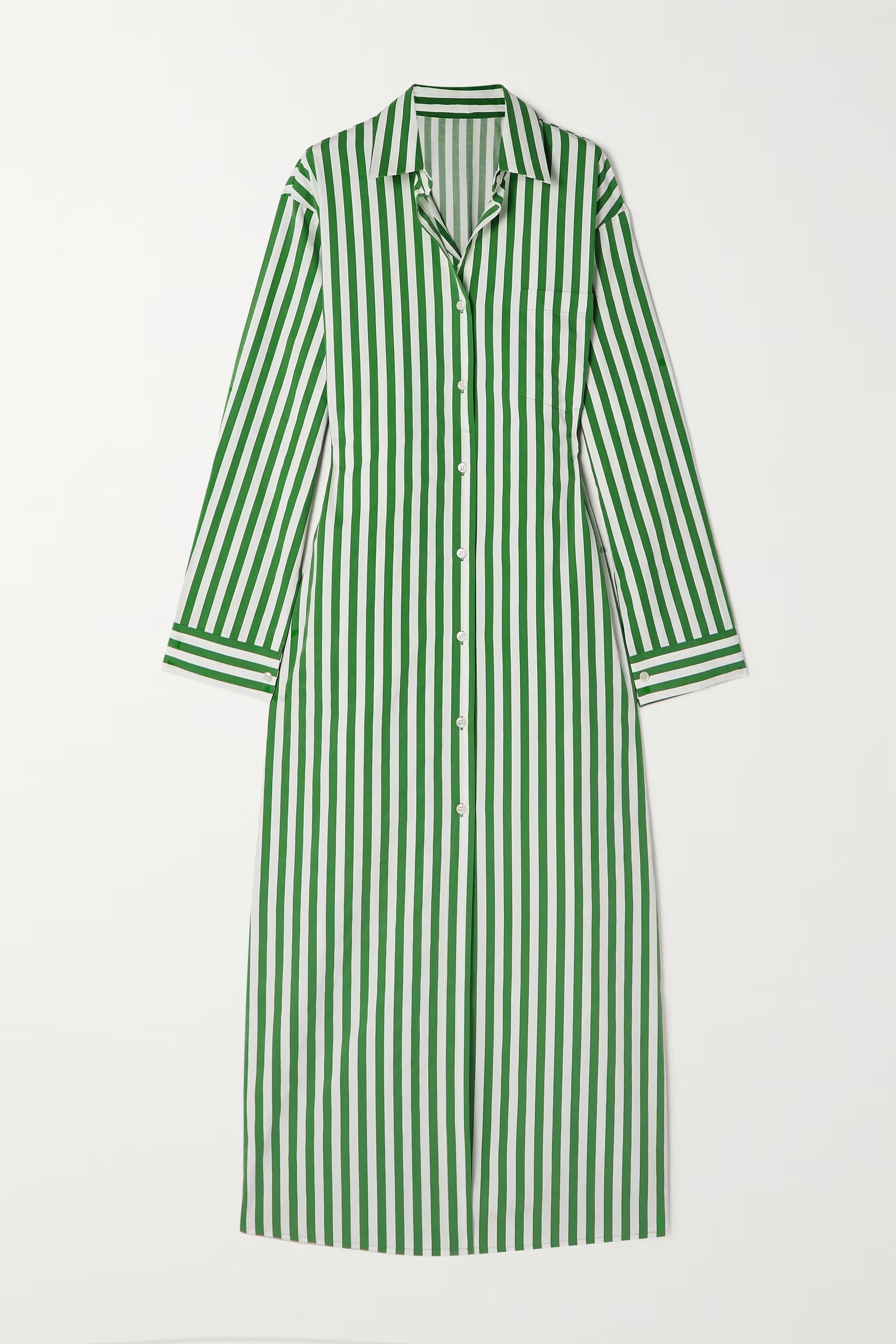 Vertical Stripes Shirt Dress