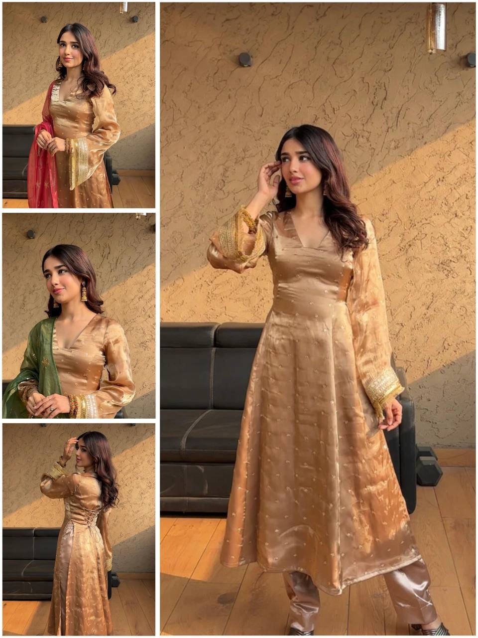 Corset Back kurta 3 Piece Set