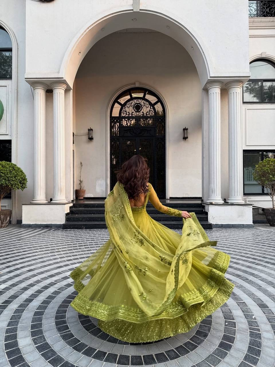 Royal Pistachio Green Anarkali Set
