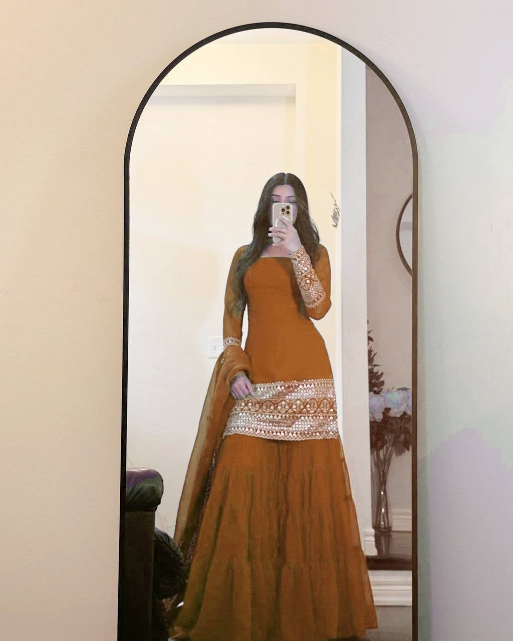 Dusky Sharara Set With Dupatta