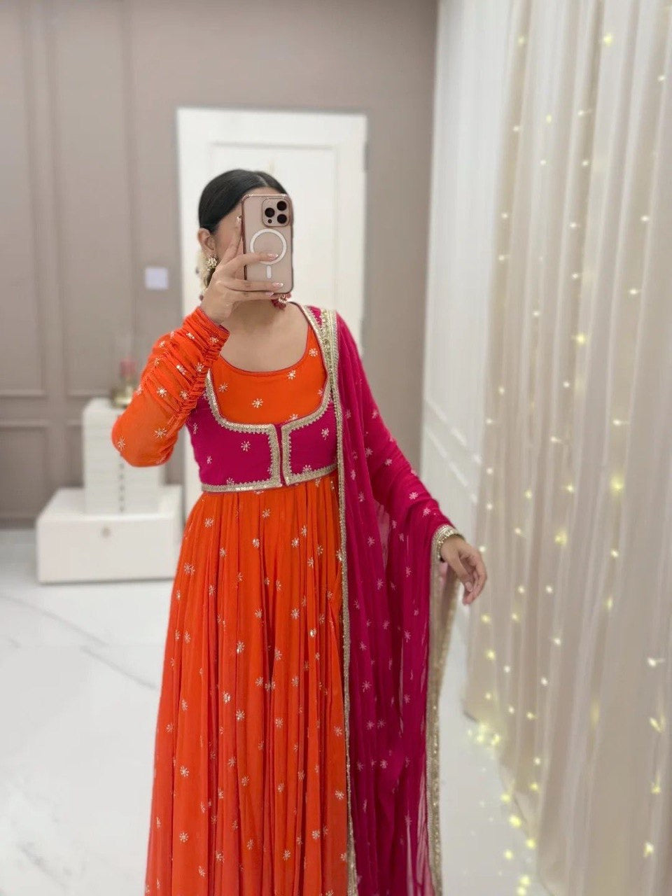 Charm Anarkali with Jacket and Dupatta