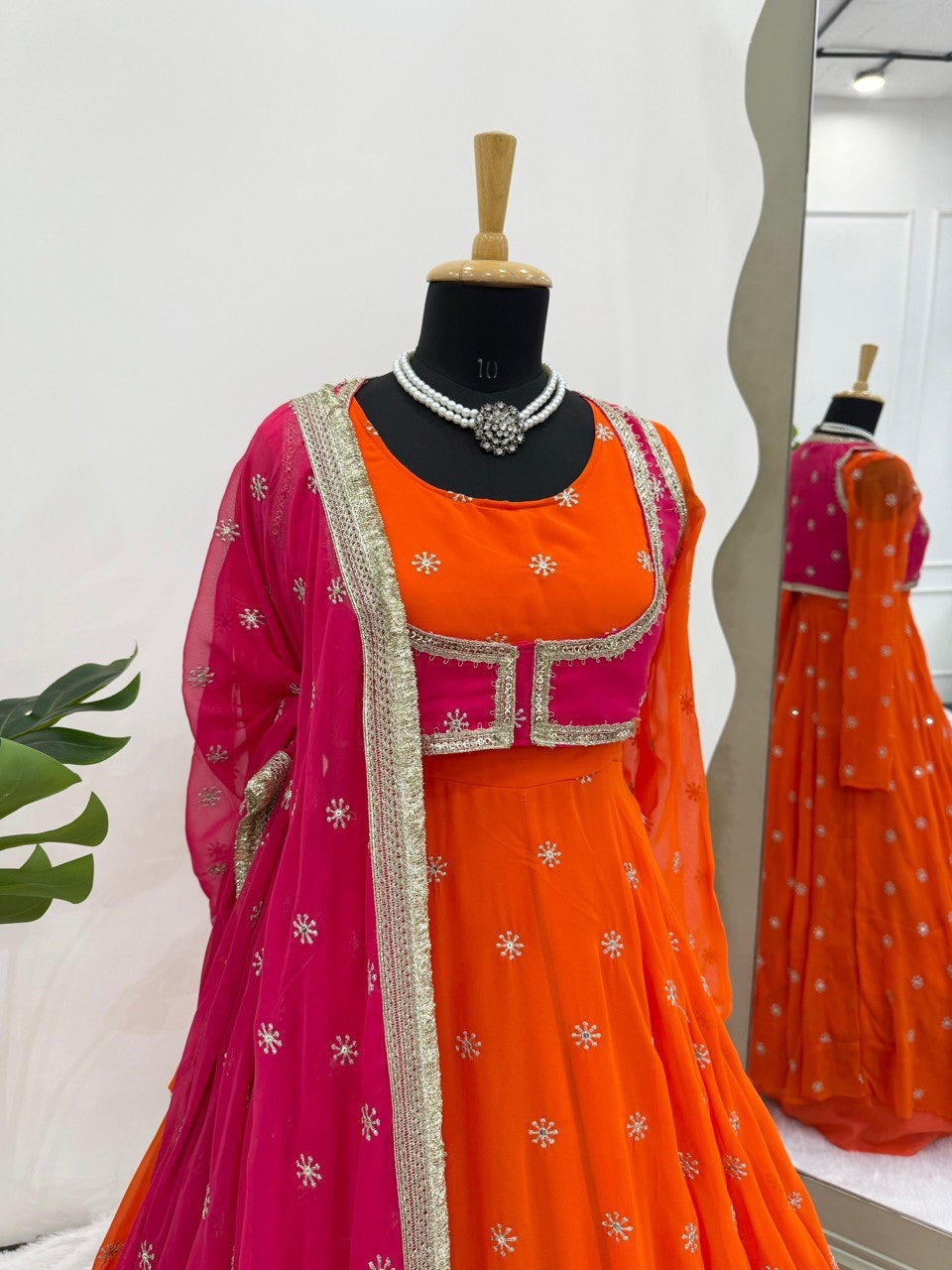Charm Anarkali with Jacket and Dupatta