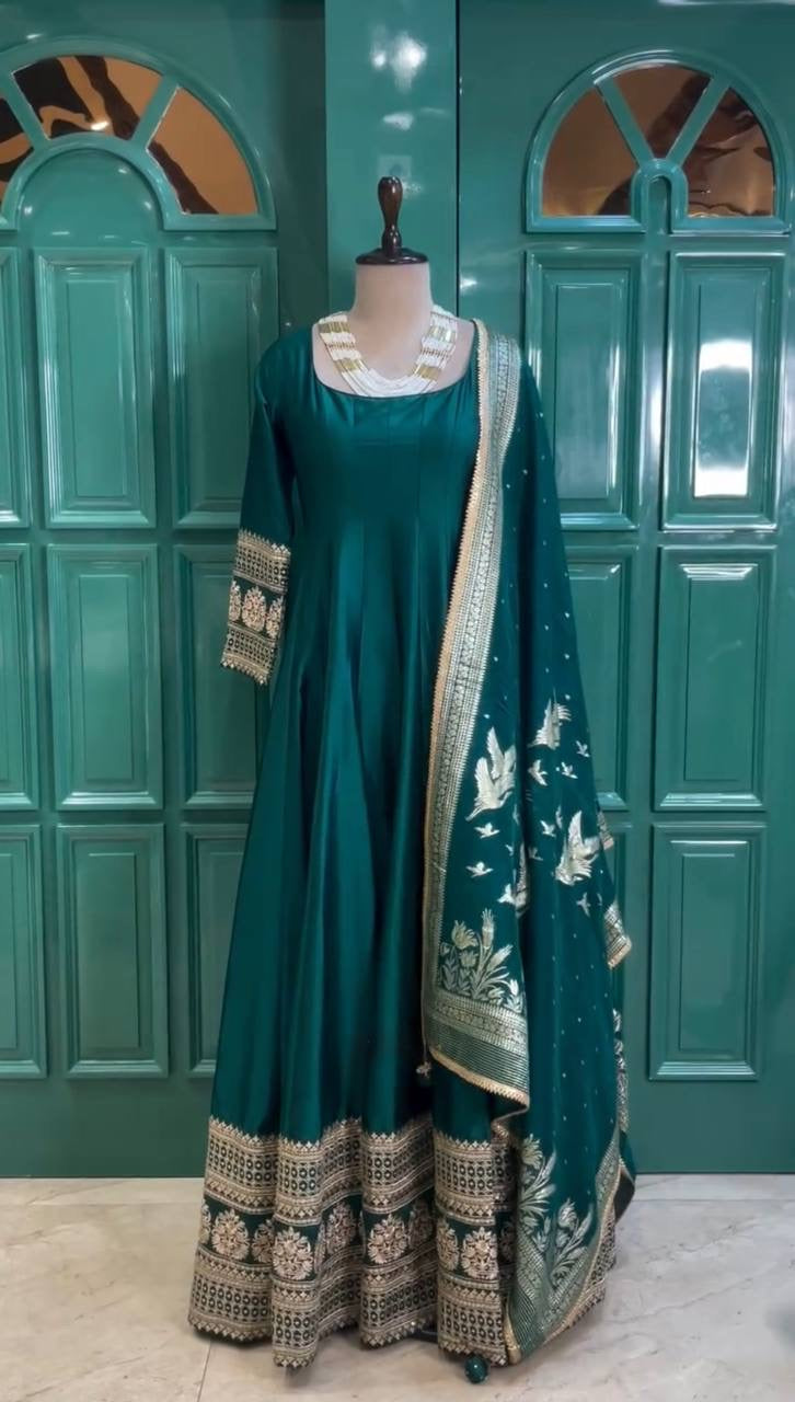 Peacock Glaze Gown
