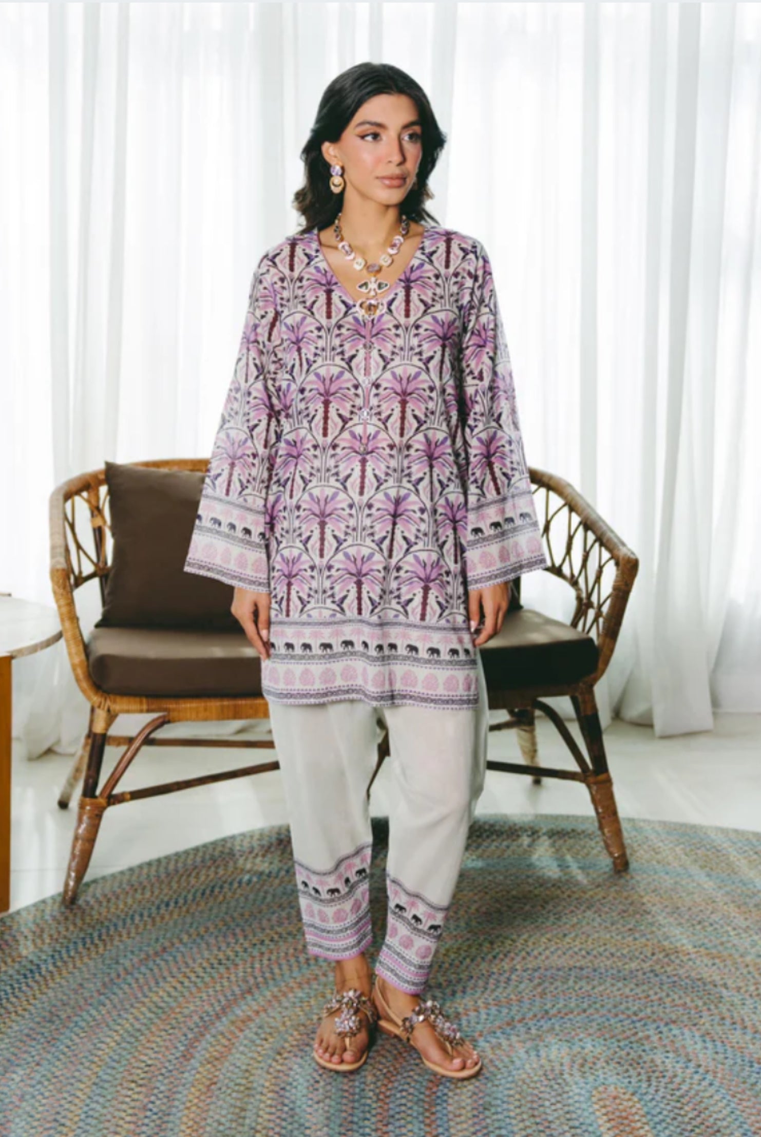 Desert Lilac Palm Suit