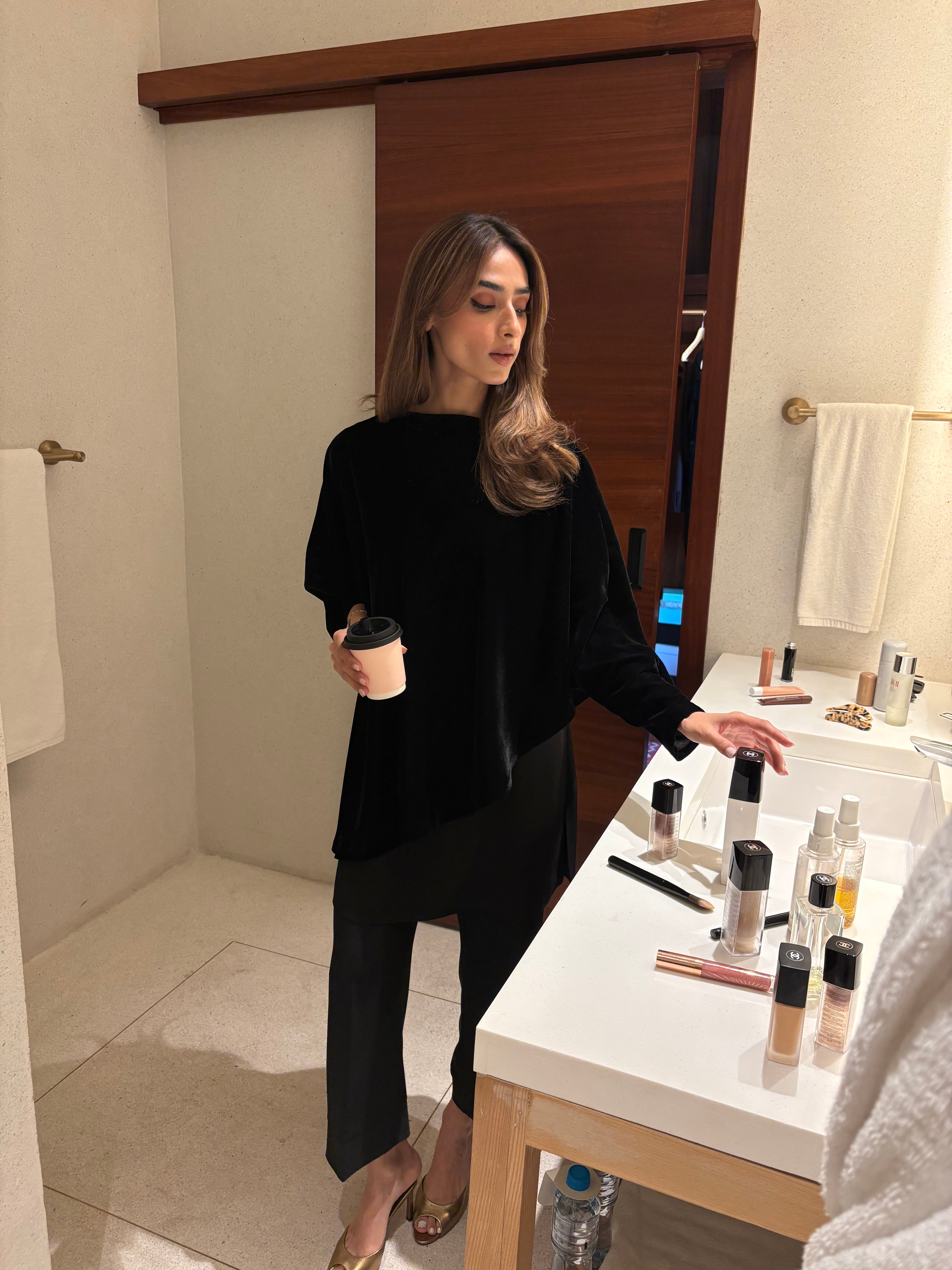 Zenith Velvet Cape 3 Piece Co-ord Set