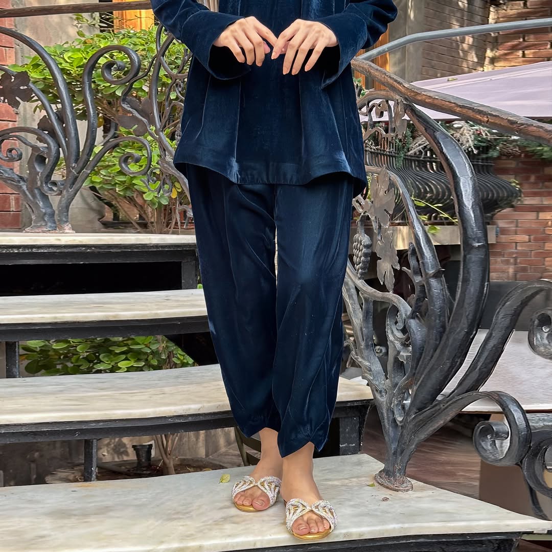 Sapphire Velvet Co-ord Set