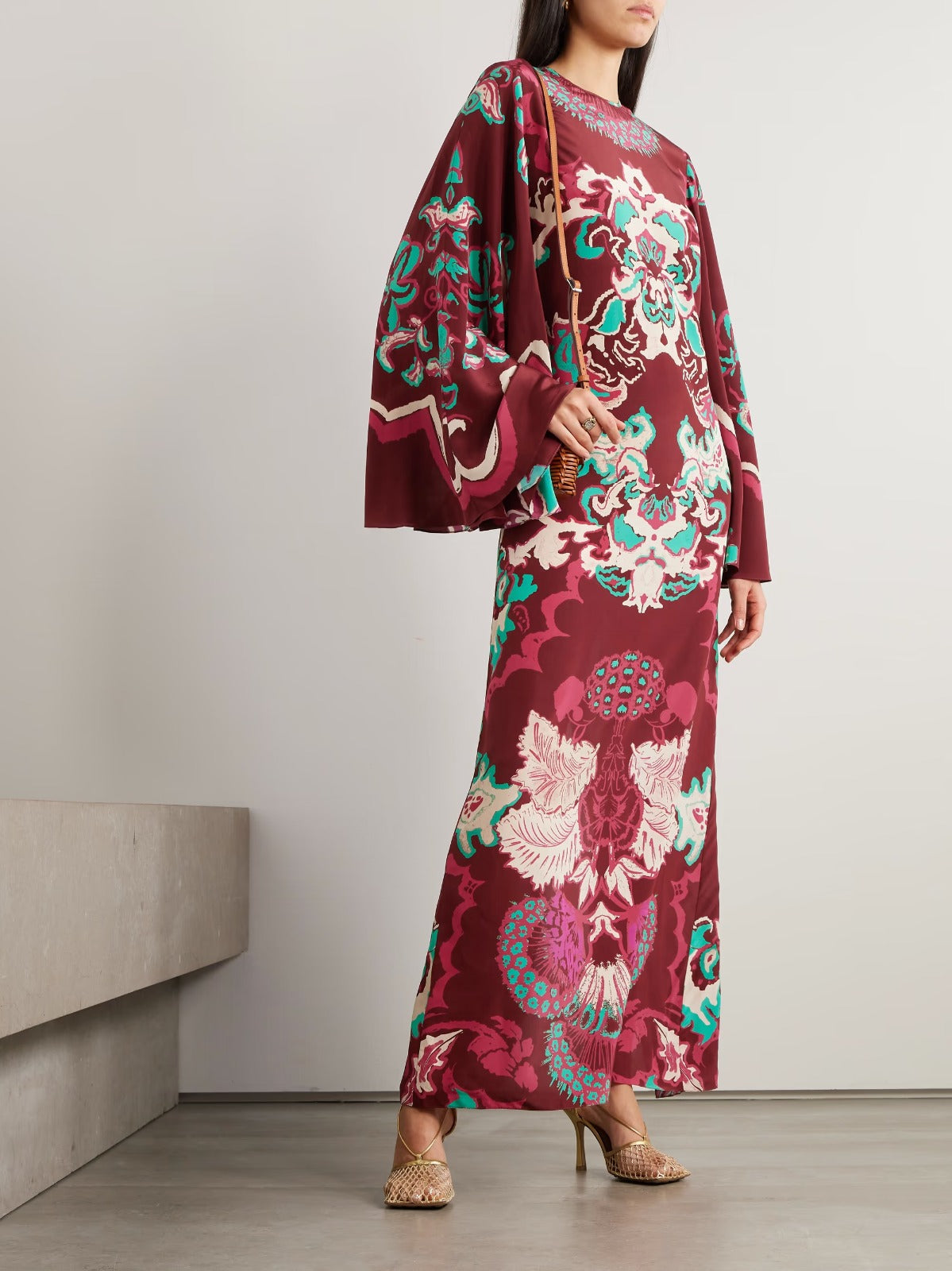 Cherry Blossom Kaftaan Dress