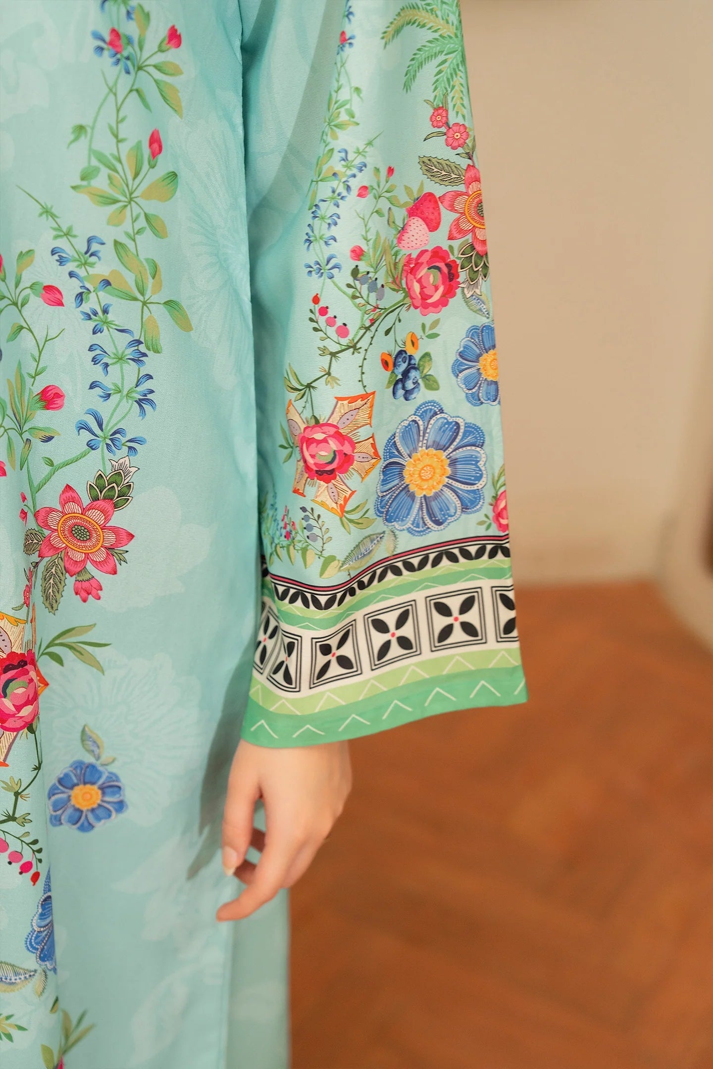 Motif Kaftan Dress