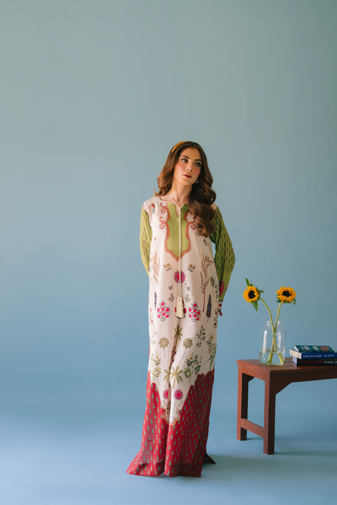 Chrome White Long Kurta