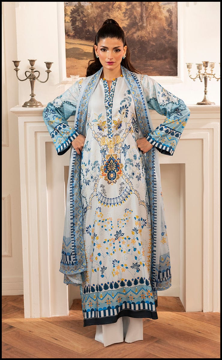 Azure Heritage Long Kurta