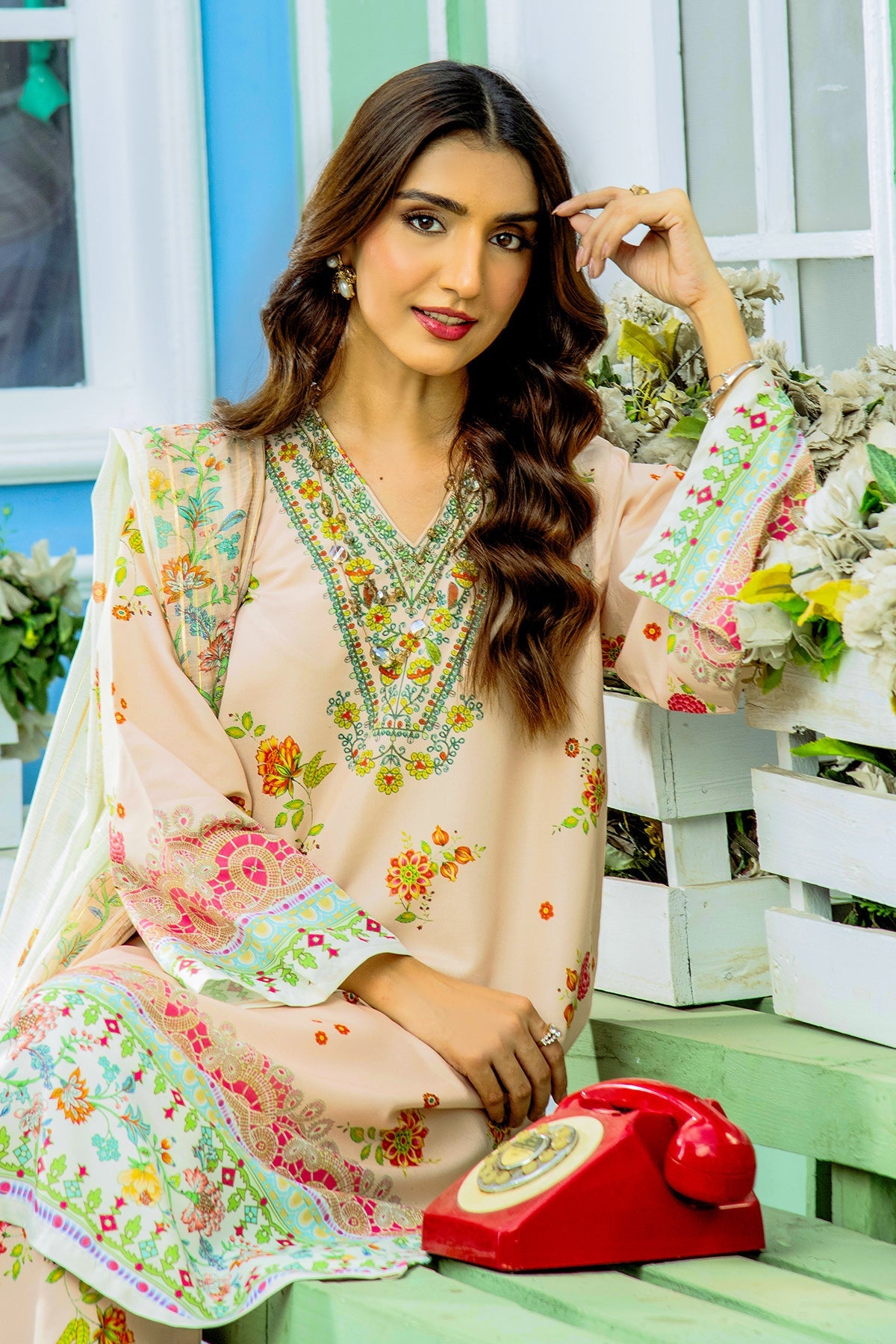 Spring Kurta Set With Dupatta