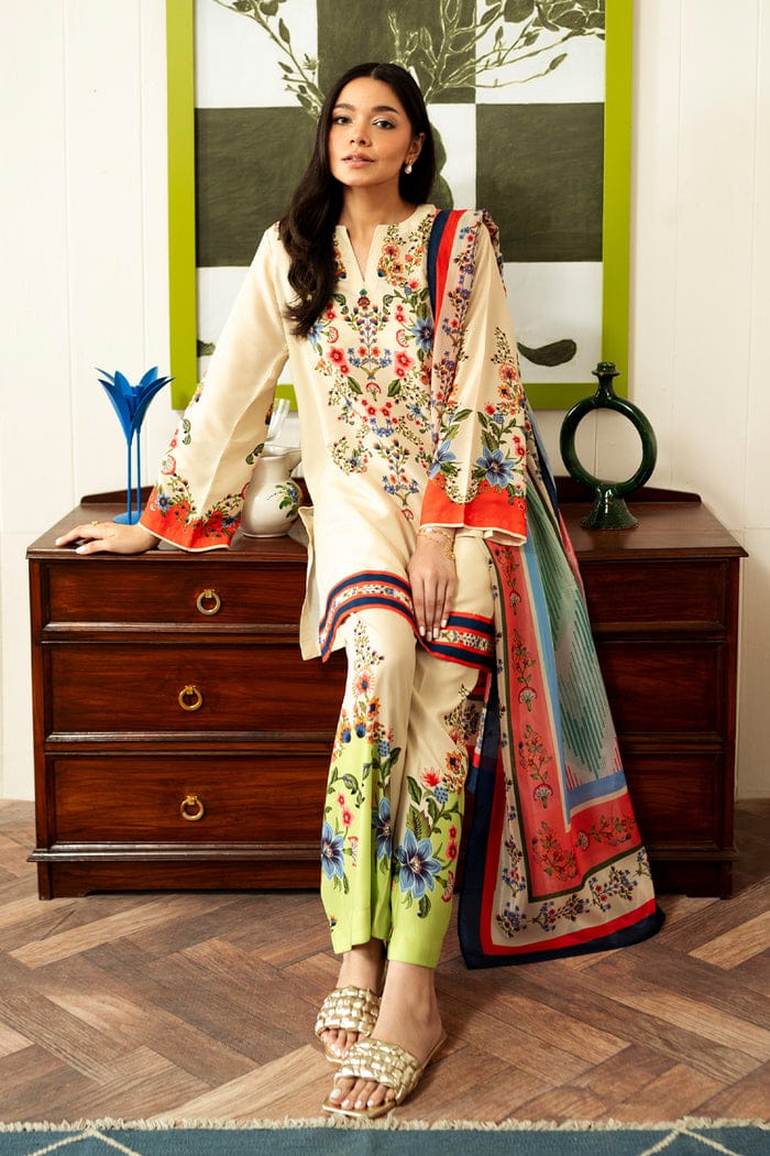 Botanical Kurta Set With Dupatta