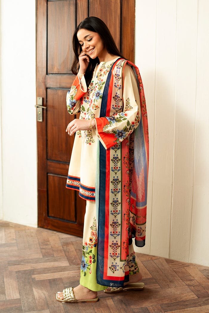Botanical Kurta Set With Dupatta