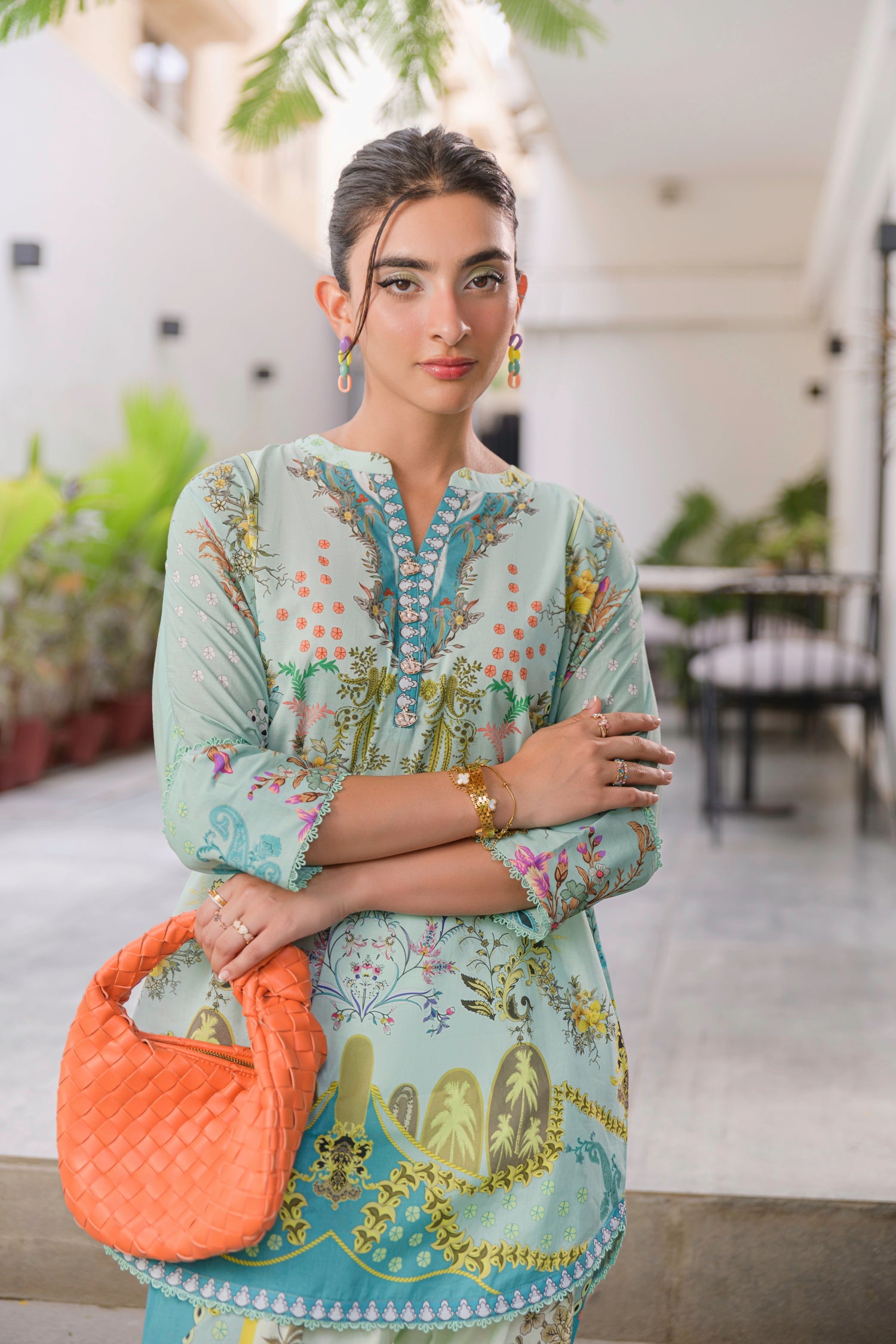 Floral Aqua Co-ord Set