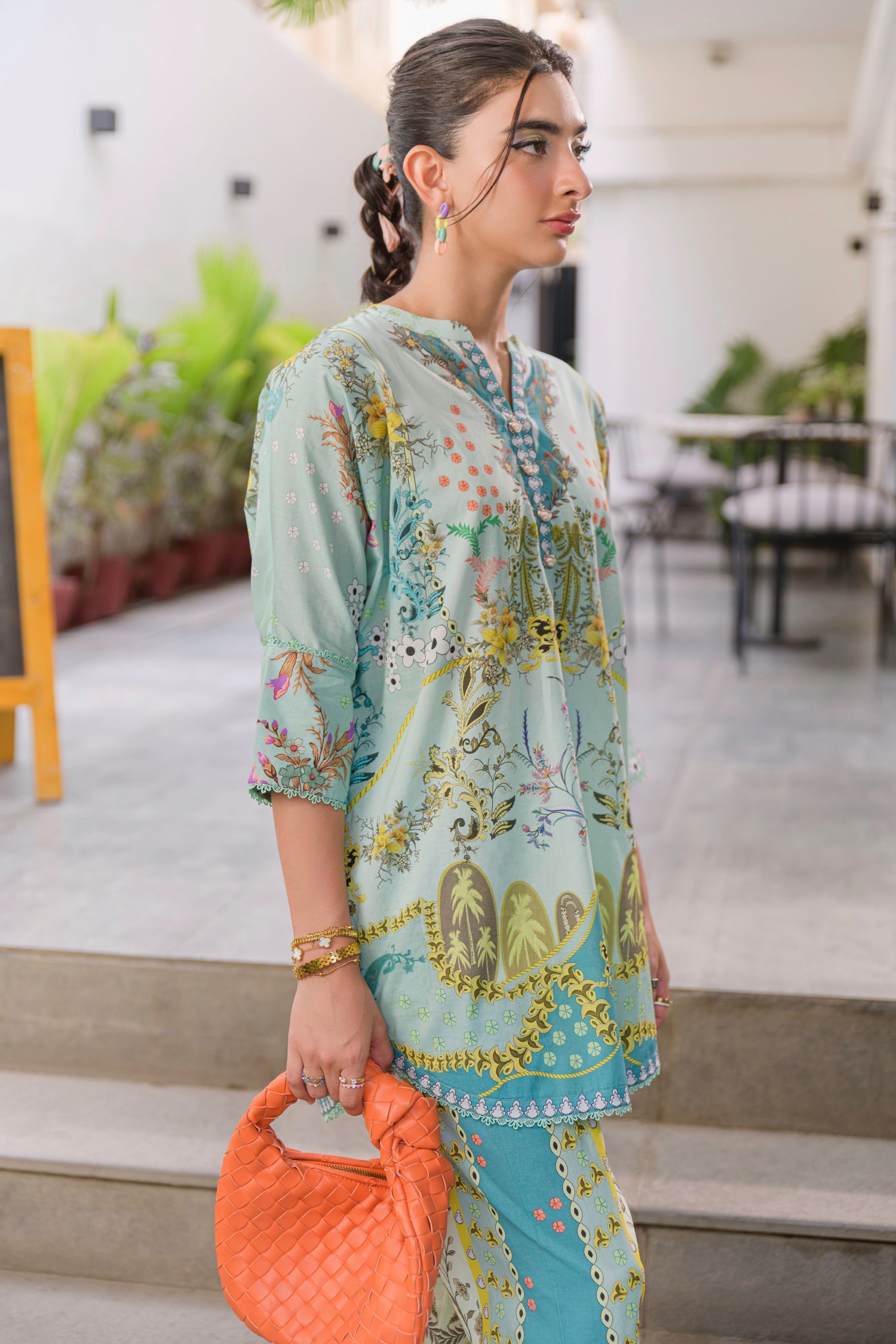 Floral Aqua Co-ord Set