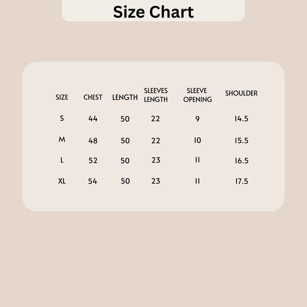 Size Chart - Kaftan