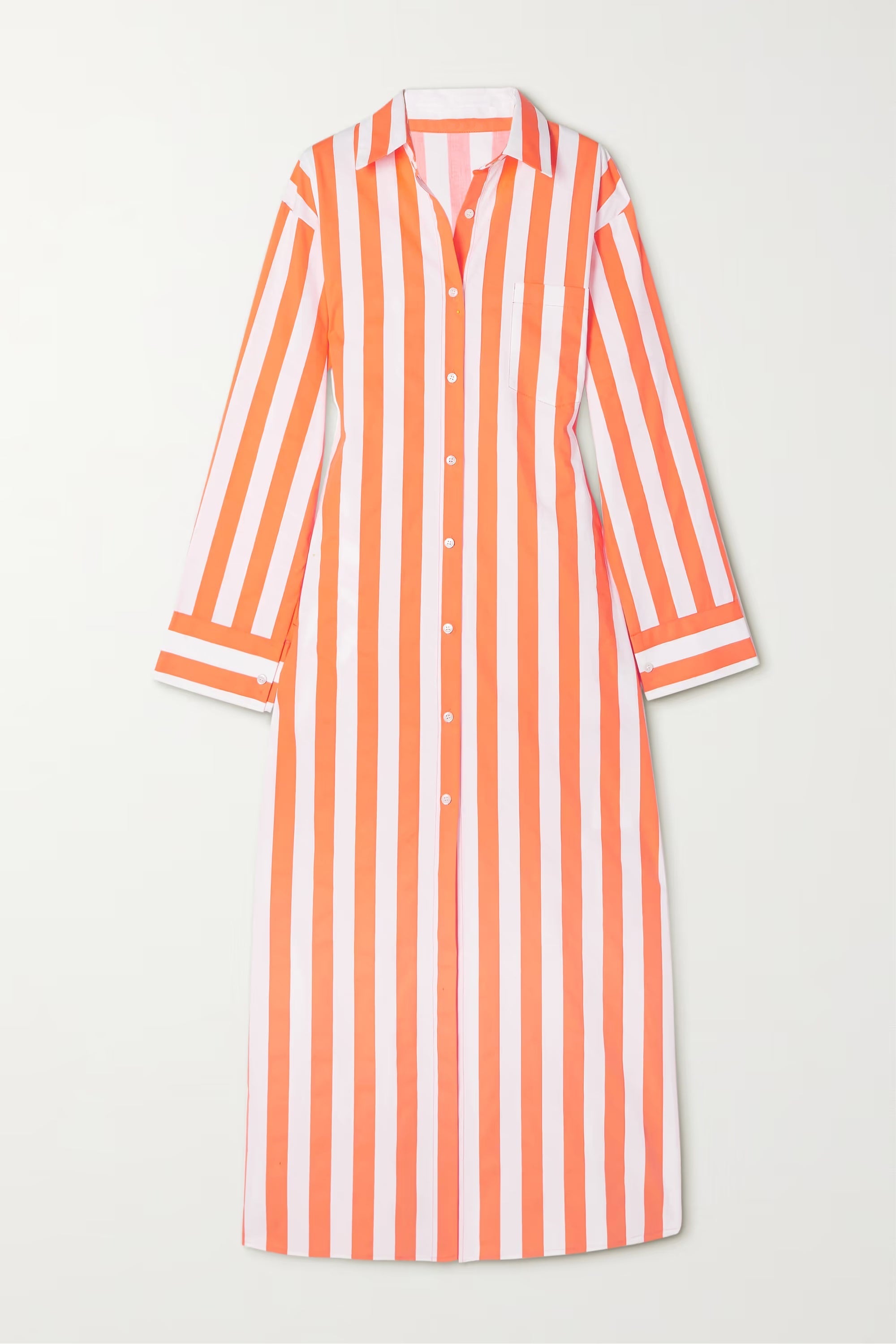 Vertical Stripes Shirt Dress