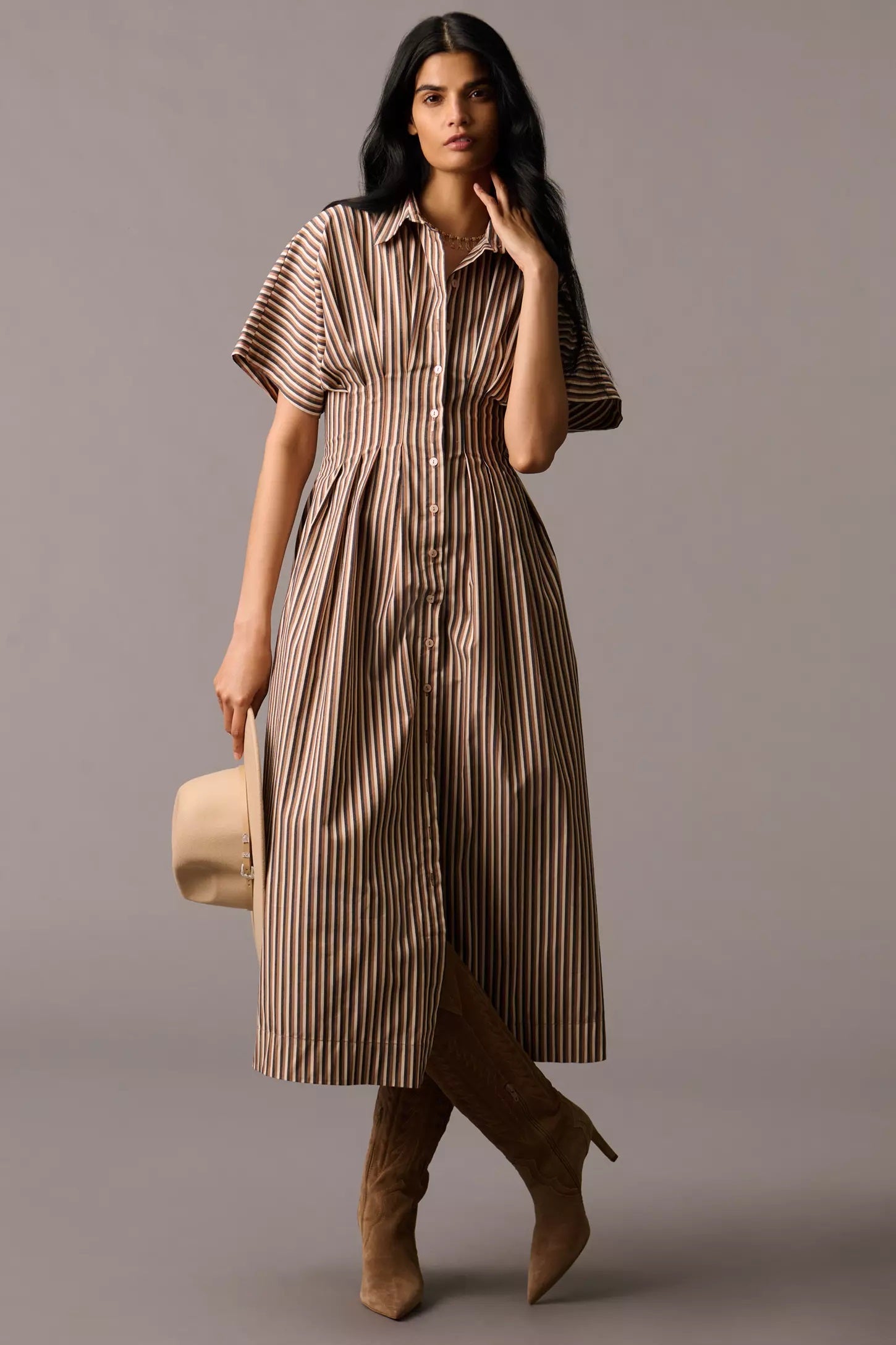 Cinnamon Stripe Dress