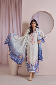 Blue Spring Kurta Set With Dupatta
