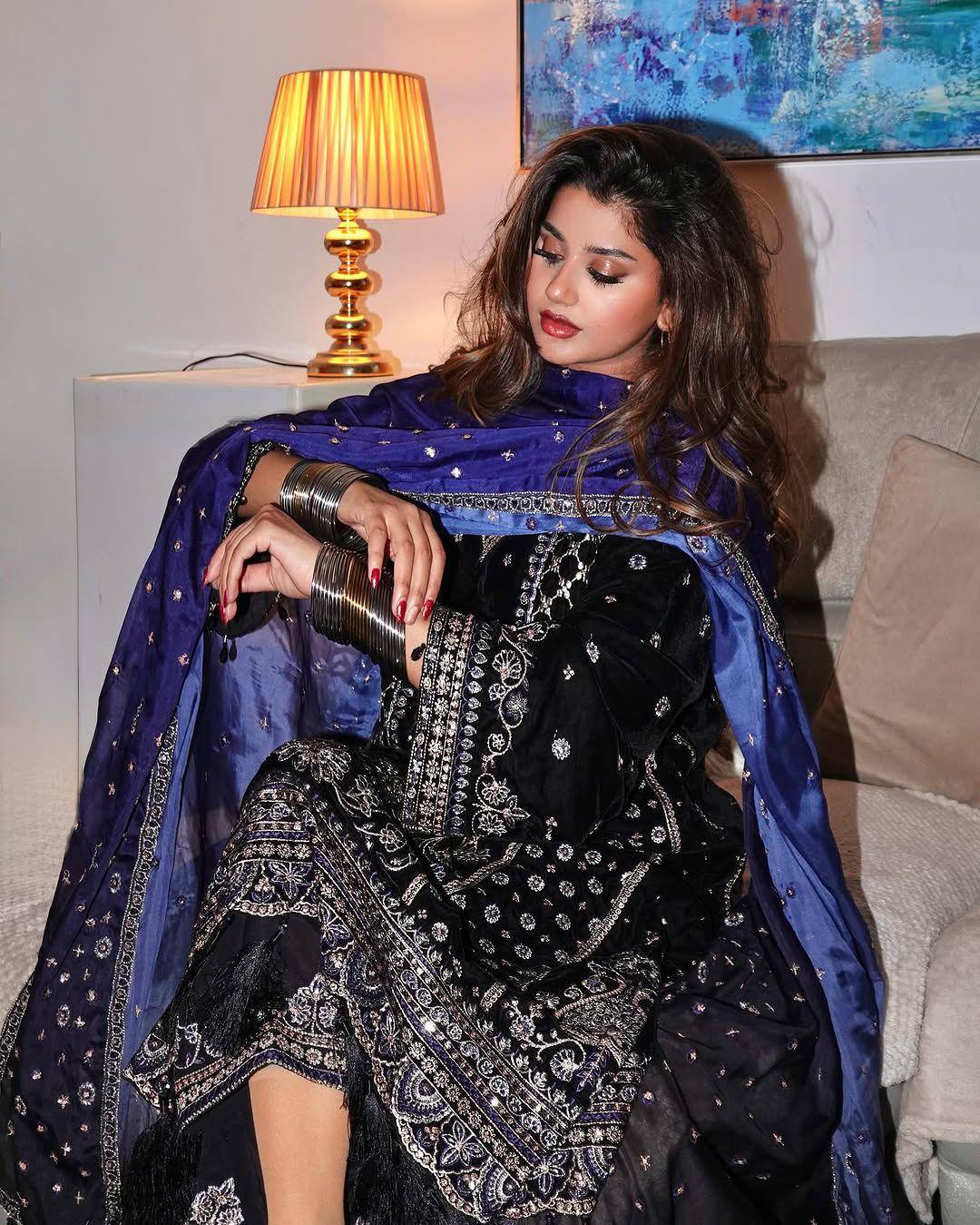 Velvet Sequin Luxe Kurta Set